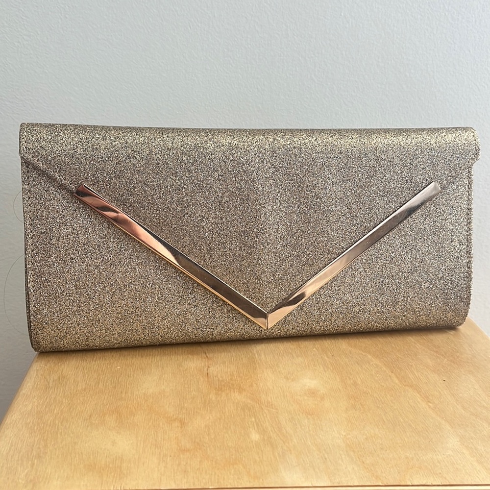 EUC Gold Glitter Clutch
